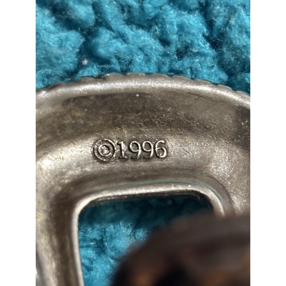 Vintage 1995 American Bison Western Belt With Silver Plated Buckle Size 40 RARE main image 4